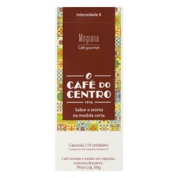 Café em Cápsula Torrado e Moído Mogiana Café do Centro Gourmet Caixa 50g 10 Unidades	