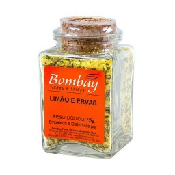 Tempero Limão e Ervas Bombay Herbs & Spices Vidro 75g	