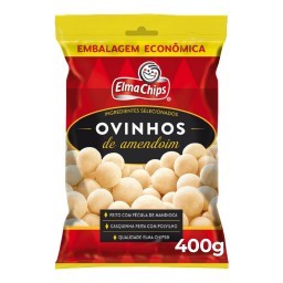 Ovinhos de Amendoim Elma Chips Pacote 400g Embalagem Econômica