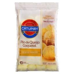 Pão de Queijo Coquetel Queijo Parmesão Catupiry Pacote 380g