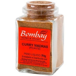 Curry Madras Picante Bombay Herbs & Spices Vidro 50g	