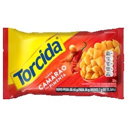 Salgadinho de Trigo Camarão com Pimenta Torcida Pacote 38g