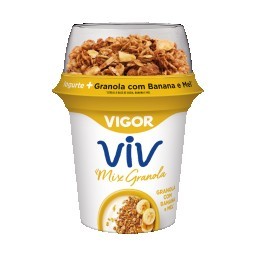 Iogurte Mix Granola Banana e Mel Vigor Viv 140g