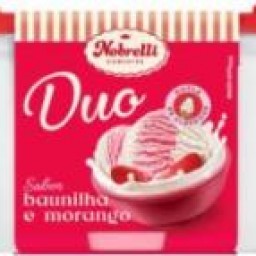 Sorvete Nobrelli Duo 1,3 L B AU Nilha E Morango