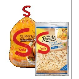 Compre 1 Frango Temperado Congelado Supreme + R$ 0,01 Leve Peito de Frango Cozido Congelado Desfiado