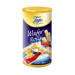 Biscoito TAGO Rolo Waffer Baunilha 280G _ Importação 