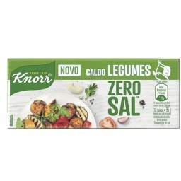 Caldo Tabletes Legumes Knorr Zero Sal Caixa 96g 12 Unidades