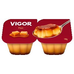 Flan Baunilha e Caramelo Vigor 190g