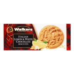 Biscoito Cookie Limão Siciliano com Pedaços de Chocolate Branco Walkers Caixa 150g	 _ Importação