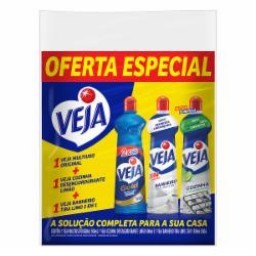 Kit Veja Gold Multiuso 500 Ml Original+Banheiro+...