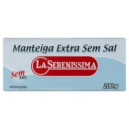 Manteiga Extra sem Sal LA SERENISSIMA Tablete 200g