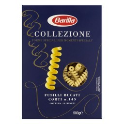 Macarrão de Sêmola de Trigo Grano Duro Fusilli Bucati Corti 145 Barilla Collezione Caixa 500g