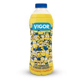 Leite Fermentado Desnatado Minions Vigor Garrafa 800g Tamanho Família