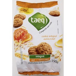 Biscoito Cookie Integral Aveia e Mel Light Taeq Pacote 150g