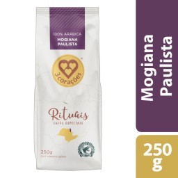 Café Torrado e Moído Mogiana Paulista 3 Corações Rituais Pacote 250g