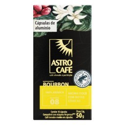 Café em Cápsula Torrado e Moído Bourbon Astro Café Caixa 50g 10 Unidades