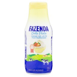 Creme de Leite Pasteurizado Fazenda Bela Vista Garrafa 500g