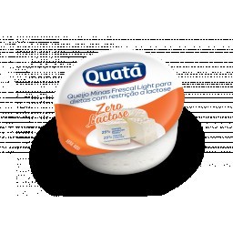 Queijo Minas Fresco Light Zero Lactose Quatá 420g