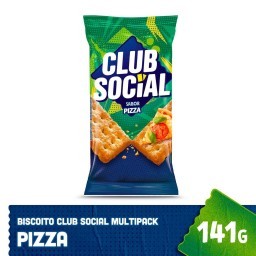 Biscoito Salgado Club Social pizza multipack 141g