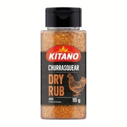 Tempero Dry Rub para Aves Kitano Churrasquear Frasco 115g