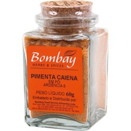 Pimenta Caiena em Pó Bombay Vidro 60g