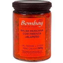 Molho Mexicano com Pimenta Jalapeño Bombay Herbs & Spices Vidro 340g	