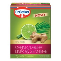 Chá Misto Capim-Cidreira, Limão e Gengibre Oetker 15g com 15 Unidades 