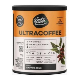 Suplemento Alimentar Pó Cappuccino A Tal da Castanha Ultracoffee Lata 220g