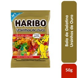 Bala de Gelatina Frutas Ursinhos de Ouro Haribo Pacote 50g