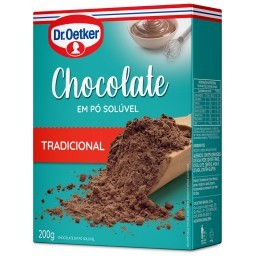 Dr. Oetker Chocolate em Pó Solúvel Tradicional Para Saborosas Receitas de Bolos Tortas Brigadeiros e