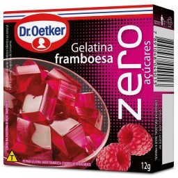 Dr. Oetker Gelatina em Pó Zero Sabor Framboesa Sobremesa com Sabor e Consistência Deliciosa Fácil de