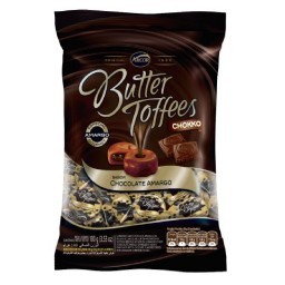 Bala Butter Toffes Sabor Chocolate Amargo ARCOR Pacote 100g