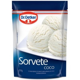 Dr. Oetker Sorvete Sabor Coco Pó para Preparo de Sobremesa Consistência Cremosa e Sabor Delicioso 15