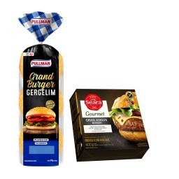 KIT Gran angus Seara Gourmet 400g + Pão Gran Burguer Pullman 420g 