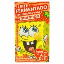 LEITE FERM BOB ESPONJA 80G MORANGO