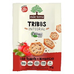 Biscoito Salgado Mãe Terra Tribos Tomate e Manjericão 50g