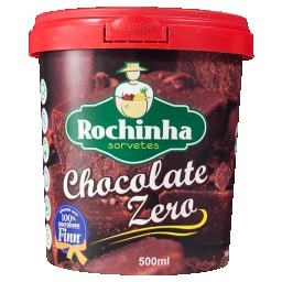 Sorvete Chocolate Rochinha Zero Açúcar 470ML