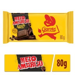 Chocolate GAROTO Meio Amargo Tablete 80g