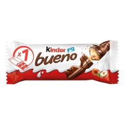 Kinder Bueno Chocolate ao Leite Wafer 1 Pacote com 2 Unidades 43g