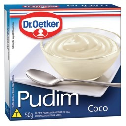 Dr. Oetker Pudim Sabor Coco Pó para Preparo de Sobremesa Consistência Cremosa e Sabor Delicioso 50g