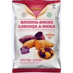 Raízes Batata Doce, Laranja e Roxa Chips 45g