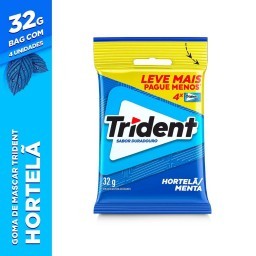 Chiclete Trident hortelã bag com 4 unidades