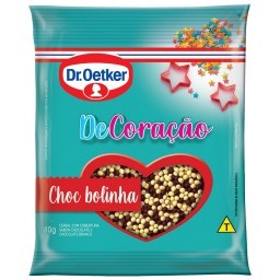 Dr. Oetker Confeito Choc Bolinha Sabor Chocolate e Chocolate Branco Decoração e Finalização de Doces