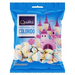 Marshmallow Baunilha Colorido Qualitá Pacote 250g