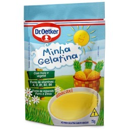 Dr. Oetker Minha Gelatina Sabor Abacaxi Sobremesa com Sabor e Consistência Deliciosa  Para Toda a Fa