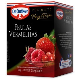 Dr. Oetker Chá Misto Flores e Frutas Sabor Frutas Vermelhas Bebida Quente de Simples Preparo 15 Sach