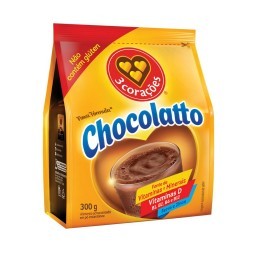 Achocolatado Pó 3 Corações Chocolatto Pacote 300g	