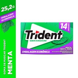 Chiclete Trident Menta embalagem econômica 25g