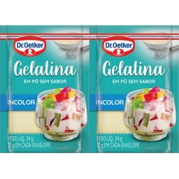 Dr. Oetker Gelatina em Pó Incolor Sem Sabor Mais Consistência Para as Receitas Sobremesas Bolos Tort