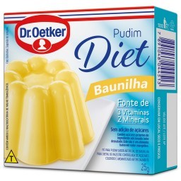 Dr. Oetker Pudim Diet Sabor Baunilha Pó para Preparo de Sobremesa Consistência Cremosa e Sabor Delic